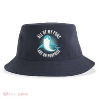All Of My Puns Are On Porpoise Sustainable Bucket Hat