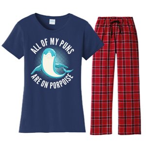 All Of My Puns Are On Porpoise Women's Flannel Pajama Set