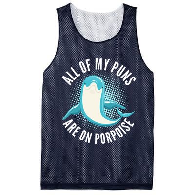 All Of My Puns Are On Porpoise Mesh Reversible Basketball Jersey Tank
