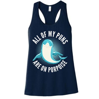 All Of My Puns Are On Porpoise Womens Tank Top