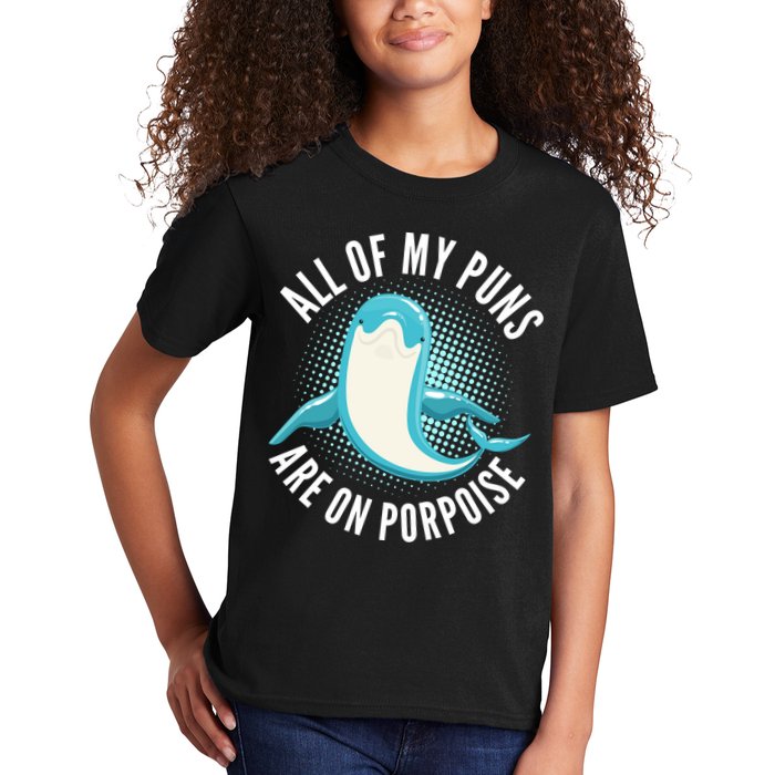All Of My Puns Are On Porpoise Kids T-Shirt