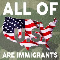 All Of Us Are Immigrants Legacy Tie Dye Trucker Hat