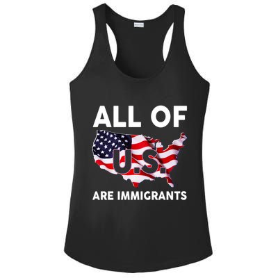 All Of Us Are Immigrants Ladies PosiCharge Competitor Racerback Tank