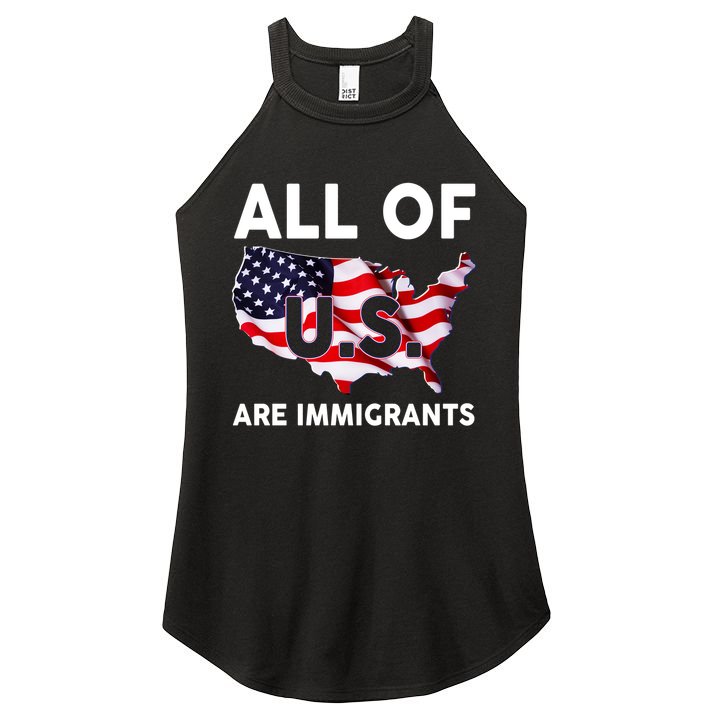 All Of Us Are Immigrants Women's Perfect Tri Rocker Tank