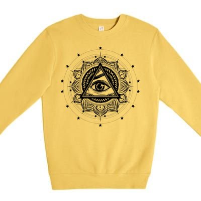 All Seeing Eye Hypnosis Psychic Premium Crewneck Sweatshirt