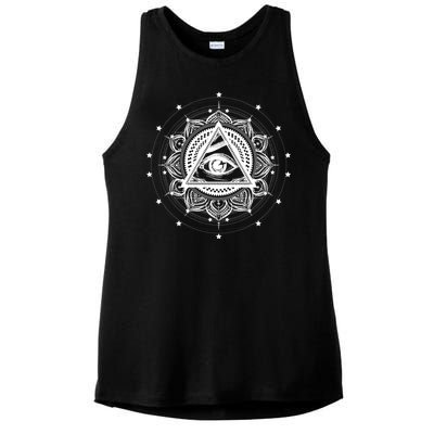 All Seeing Eye Hypnosis Psychic Ladies PosiCharge Tri-Blend Wicking Tank