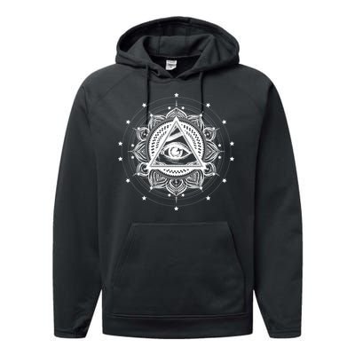 All Seeing Eye Hypnosis Psychic Performance Fleece Hoodie