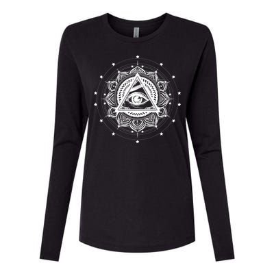 All Seeing Eye Hypnosis Psychic Womens Cotton Relaxed Long Sleeve T-Shirt