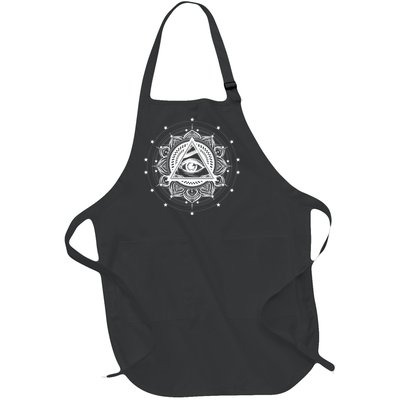 All Seeing Eye Hypnosis Psychic Full-Length Apron With Pockets