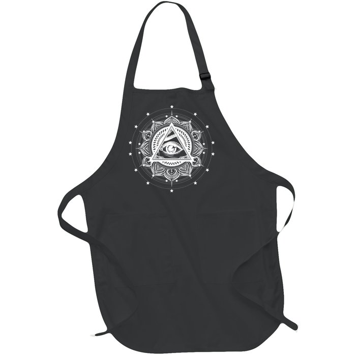 All Seeing Eye Hypnosis Psychic Full-Length Apron With Pockets