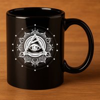 All Seeing Eye Hypnosis Psychic 11oz C Handle Ceramic Mug