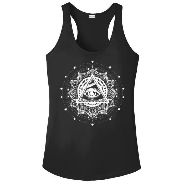 All Seeing Eye Hypnosis Psychic Ladies PosiCharge Competitor Racerback Tank