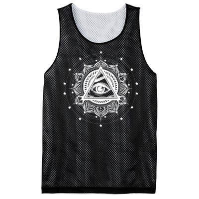 All Seeing Eye Hypnosis Psychic Mesh Reversible Basketball Jersey Tank