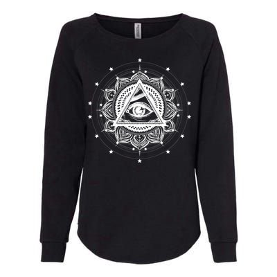 All Seeing Eye Hypnosis Psychic Womens California Wash Sweatshirt