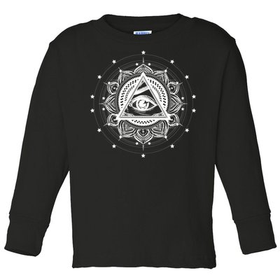 All Seeing Eye Hypnosis Psychic Toddler Long Sleeve Shirt