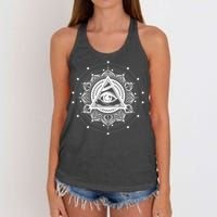 All Seeing Eye Hypnosis Psychic Women's Knotted Racerback Tank