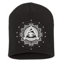 All Seeing Eye Hypnosis Psychic Short Acrylic Beanie