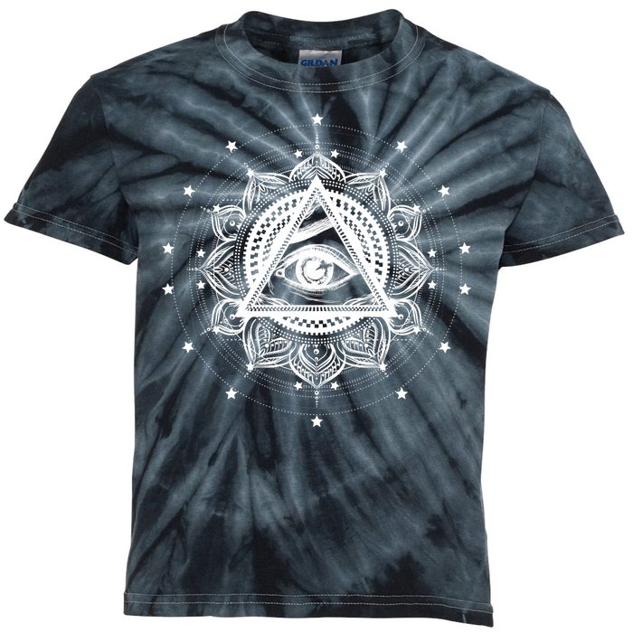 All Seeing Eye Hypnosis Psychic Kids Tie-Dye T-Shirt