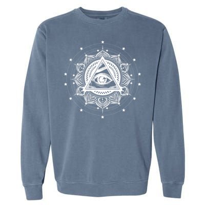 All Seeing Eye Hypnosis Psychic Garment-Dyed Sweatshirt