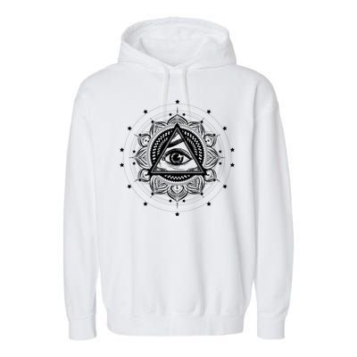 All Seeing Eye Hypnosis Psychic Garment-Dyed Fleece Hoodie