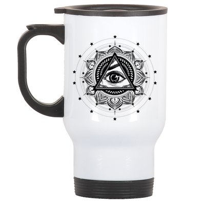 All Seeing Eye Hypnosis Psychic Stainless Steel Travel Mug