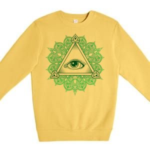 All Seeing Pyramid Eye Premium Crewneck Sweatshirt