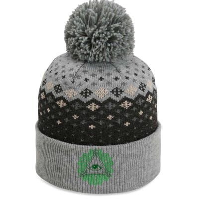 All Seeing Pyramid Eye The Baniff Cuffed Pom Beanie