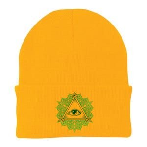 All Seeing Pyramid Eye Knit Cap Winter Beanie