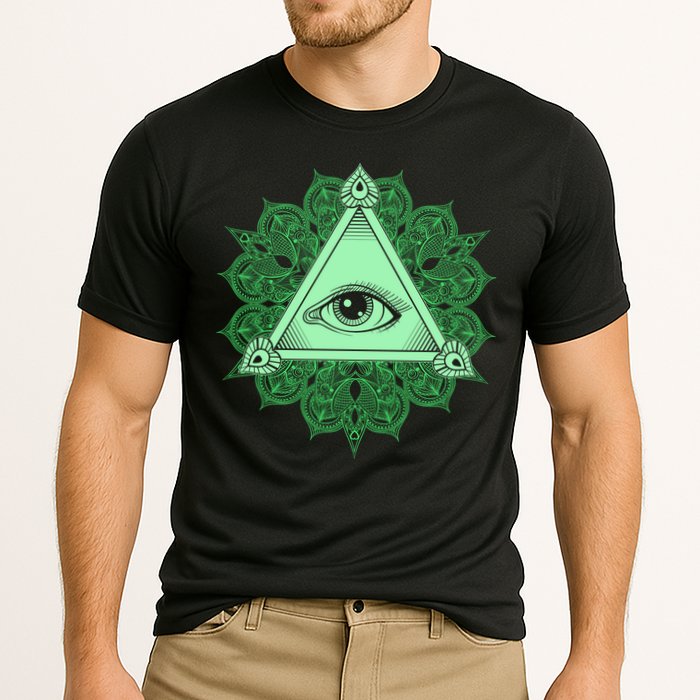 All Seeing Pyramid Eye Cooling Performance Crew T-Shirt