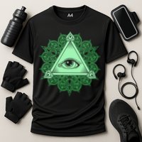 All Seeing Pyramid Eye Cooling Performance Crew T-Shirt