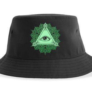 All Seeing Pyramid Eye Sustainable Bucket Hat