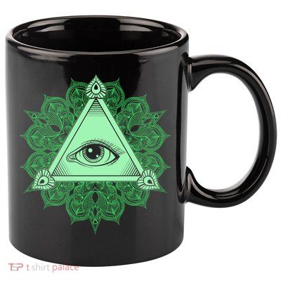 All Seeing Pyramid Eye 11oz C Handle Ceramic Mug