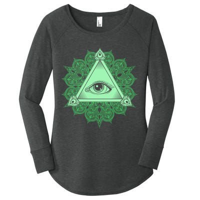 All Seeing Pyramid Eye Women's Perfect Tri Tunic Long Sleeve Shirt
