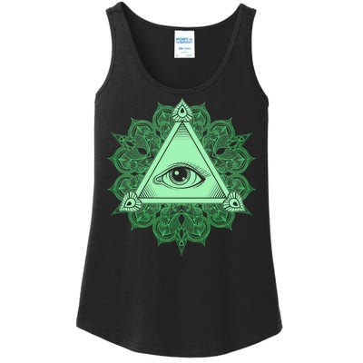 All Seeing Pyramid Eye Ladies Essential Tank