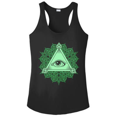All Seeing Pyramid Eye Ladies PosiCharge Competitor Racerback Tank