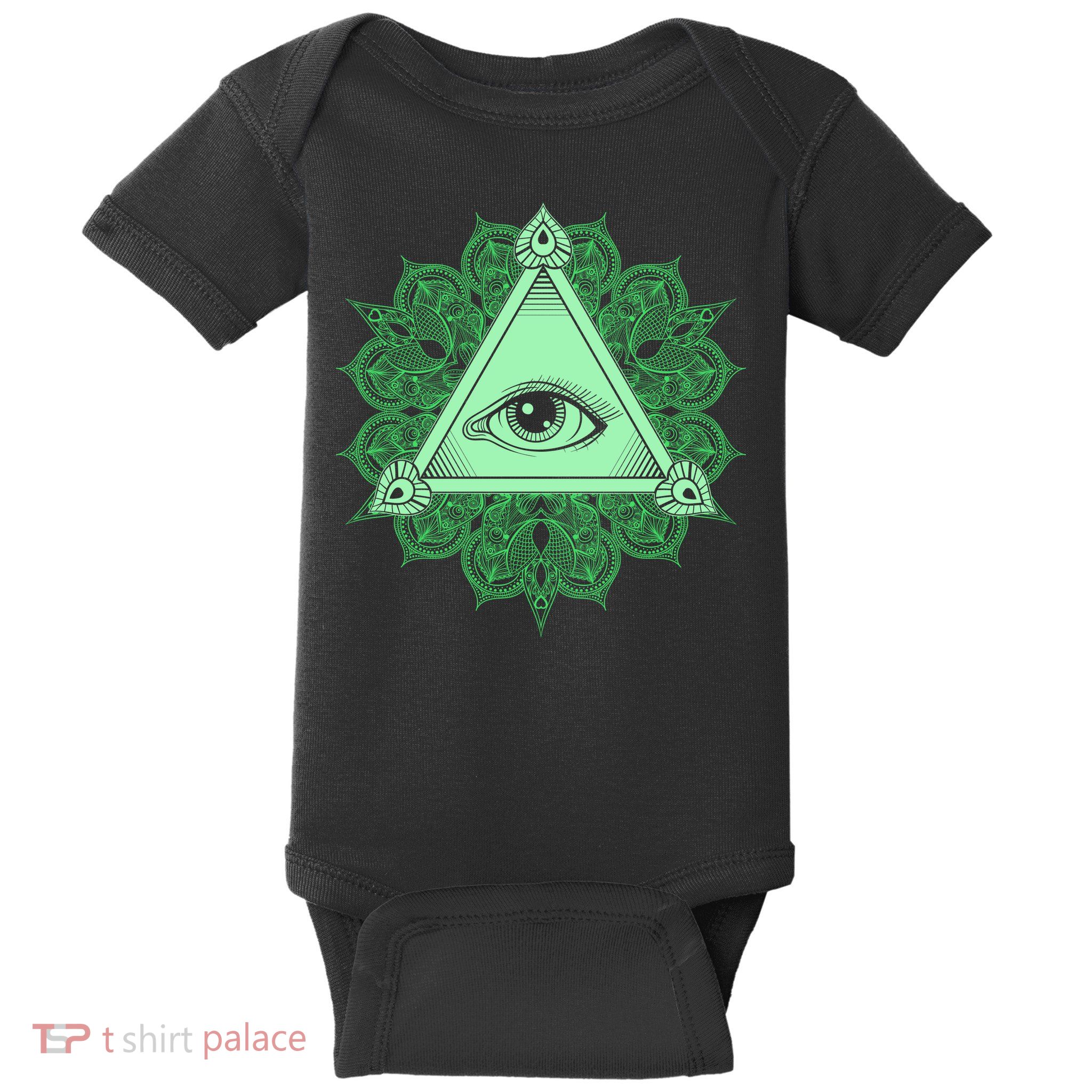 All Seeing Pyramid Eye Baby Bodysuit