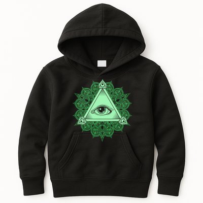 All Seeing Pyramid Eye Kids Hoodie