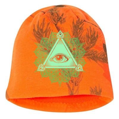 All Seeing Pyramid Eye Kati - Camo Knit Beanie