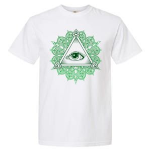 All Seeing Pyramid Eye Garment-Dyed Heavyweight T-Shirt