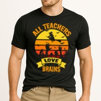 All Teachers Love Brains Cooling Performance Crew T-Shirt