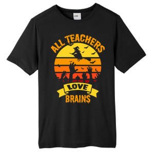 All Teachers Love Brains Tall Fusion ChromaSoft Performance T-Shirt