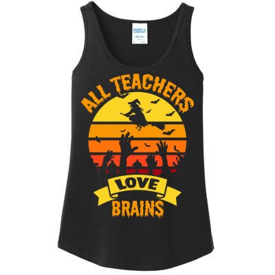 All Teachers Love Brains Ladies Essential Tank