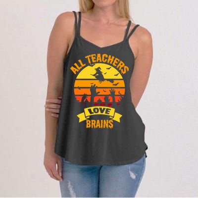 All Teachers Love Brains Women's Strappy Tank