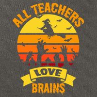 All Teachers Love Brains Cotton Canvas Backpack