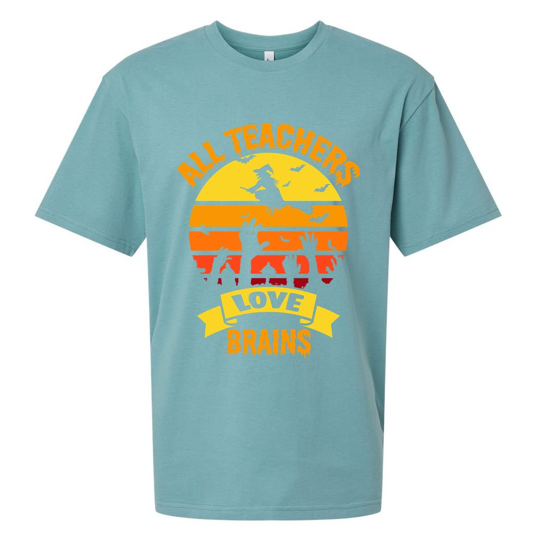 All Teachers Love Brains Sueded Cloud Jersey T-Shirt
