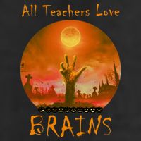 All Teachers Love Brains Zombie Adult Drive Performance Visor