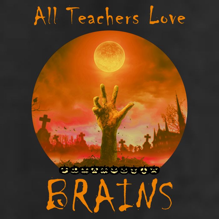 All Teachers Love Brains Zombie 11oz C Handle Ceramic Mug