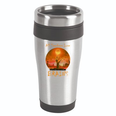 All Teachers Love Brains Zombie 16oz Travel Tumbler
