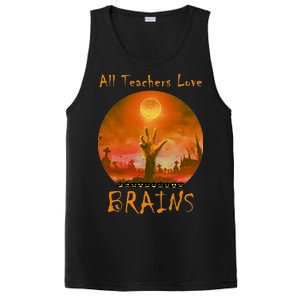 All Teachers Love Brains Zombie PosiCharge Competitor Tank