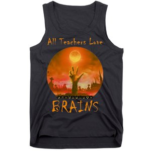 All Teachers Love Brains Zombie Tank Top